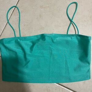 Mint blue crop top | shein